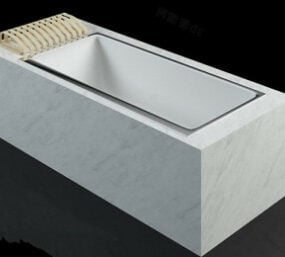 सरल लक्जरी बाथटब 3डी मॉडल
