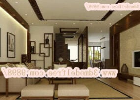 Klassisches chinesisches Wohnzimmer 3D-Modell