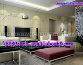 Living Room Floral Screen Design 3d model