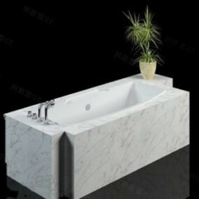 Luxurious Marble Bathtub 3d model