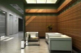 Office Reception Interior Design 3d model