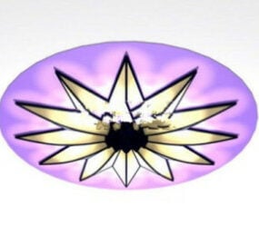 Modelo 3d de lustre de flor de teto