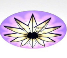 Stor Lotus Ceiling Lights 3d-modell