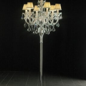 Lampu Lantai Kristal model 3d