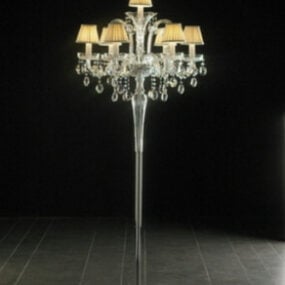 Lampu Lantai Kristal model 3d