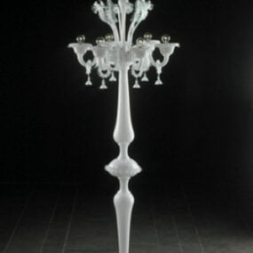 Modelo 3d de luminária de chão de cristal