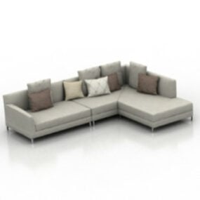 Luksusowa sofa do salonu Model 3D