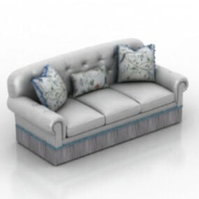 3д модель дивана-шезлонга