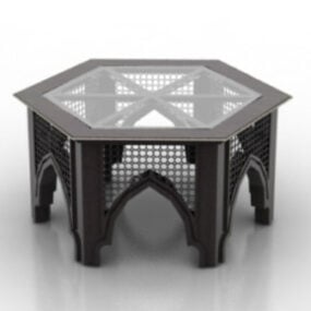 نموذج كرسي ريترو شفاف ثلاثي الأبعاد