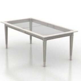 Прозорий скляний стіл 3d модель