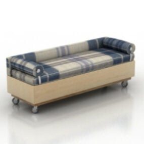 Brun soffa Multiplayer 3d-modell