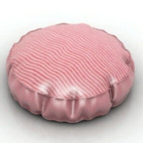 ピンクの丸い枕 3D モデル