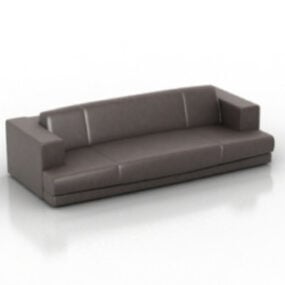 Multiplayer Leather Sofa 3d model