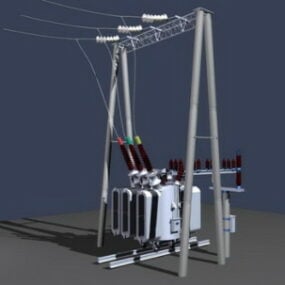 Membangun model 3d Transformator Tegangan Tinggi
