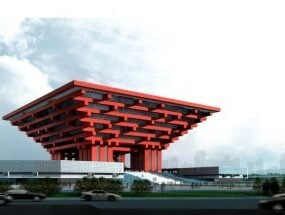 โมเดล 3 มิติของ Shanghai Expo Pavilion