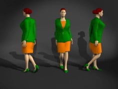 Office Women 3d model