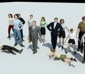 People Characters 3d-modell