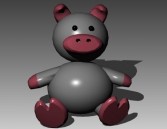 مدل سه بعدی حیوان اسباب بازی خوک