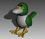 Model 3D ptaka marionetkowego zwierzęcia