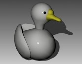 Zvířecí loutková kachna Lowpoly 3D model