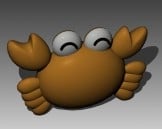 Krabí zvíře  Lowpoly Model 3D model