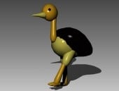 Animal Puppet Stork 3D-malli