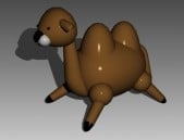 Model 3D wielbłąda lalek zwierzęcych