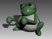 Zvířecí loutková žába 3D model