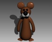 3D model postavy karate myši