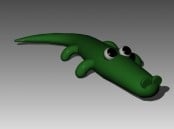 Djurdocka Krokodil 3d-modell