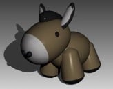 Animal Puppet Donkey 3d model