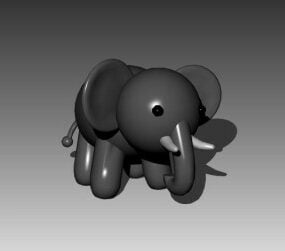 عروسک حیوانات مدل سه بعدی فیل کوچک