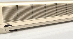 3D-Modell einer alten Klimaanlage für Haushaltsgeräte