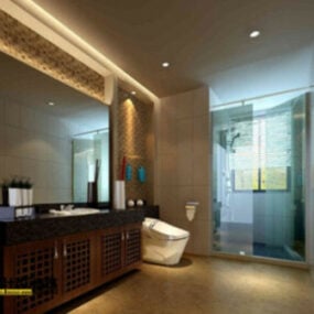 Scène intérieure de salle de bain intérieure modèle 3D