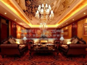 Scène intérieure des salons de luxe modèle 3D
