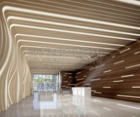 Suunnittele Corridor Interior Scene 3D-malli