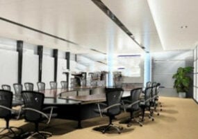 نموذج المشهد الداخلي لغرفة الاجتماعات المعمارية ثلاثي الأبعاد