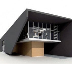 Modernes Villa-3D-Modell