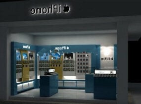 Apple Shop Design Interior Scene 3D-malli