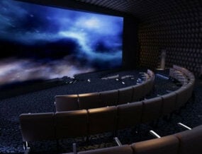 Modelo 3D da cena interior do teatro de cinema