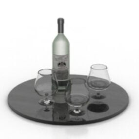 Şarap Kadehi Kompozisyonu 3d modeli