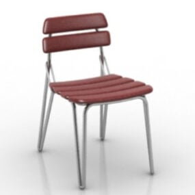 เก้าอี้สีแดงโมเดล 3 มิติ