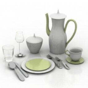 مجموعة أدوات المائدة نموذج ثلاثي الأبعاد