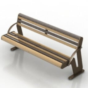 Wooden Park Bench  Free 3d model