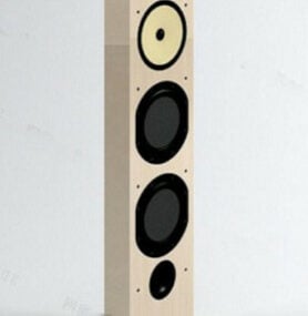 Wooden Tall Speaker 3d model