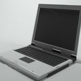 مدل سه بعدی لپ تاپ سفید