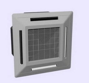 Modelo 3d de ar condicionado de teto quadrado