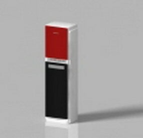 작은 빨간색과 흰색 수직 공기 3d 모델