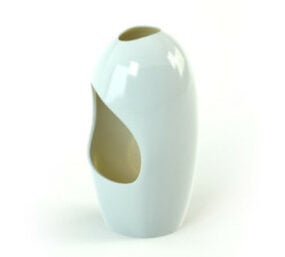 Lampada in porcellana bianca Design modello 3d