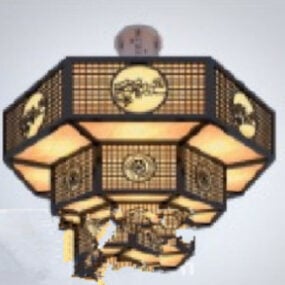 Chinese plafondkroonluchter Gratis 3D-model